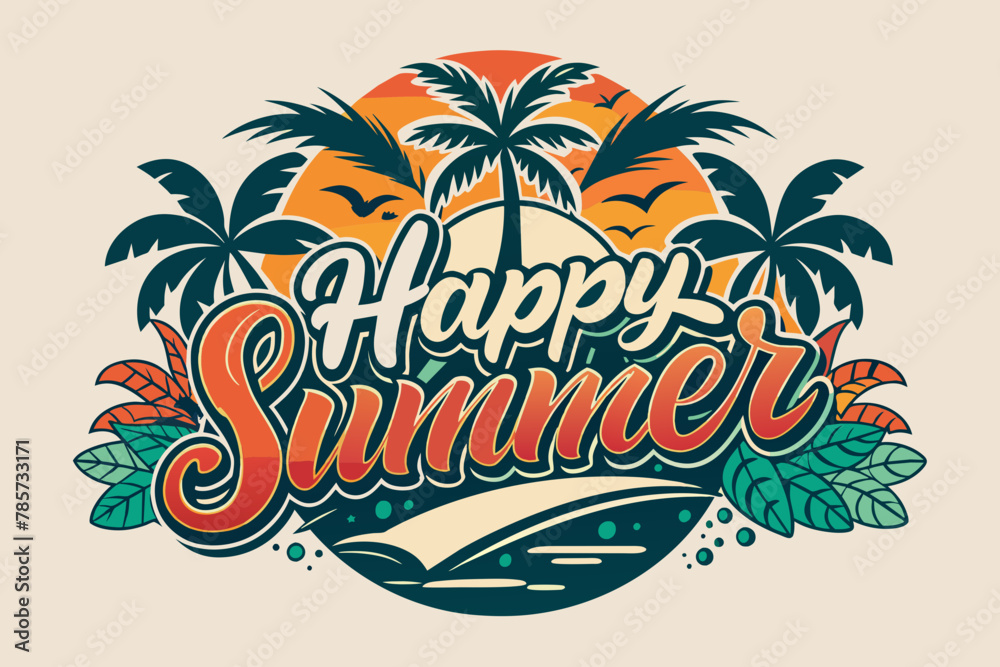 summer day vector illustration