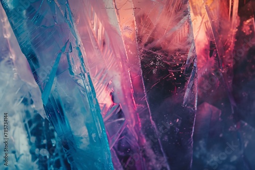 Behold a mesmerizing fusion of abstract psychedelia and the chill of ice photo