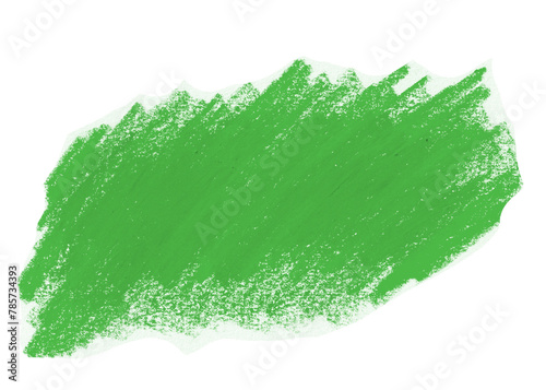 Zielona plama w kształcie koła  -  izolowany plik graficzny w formie karteczki, nalepki. photo