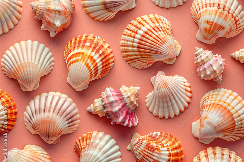 Seashells background pattern Seashells background pattern