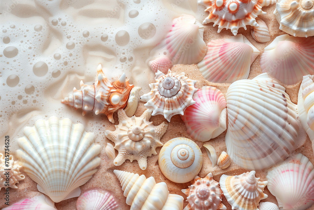 Seashells background pattern Seashells background pattern