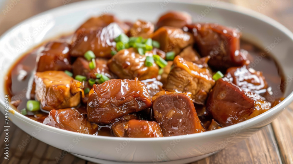 Delicious braised pork belly chinese dish Delicious braised pork belly chinese dish