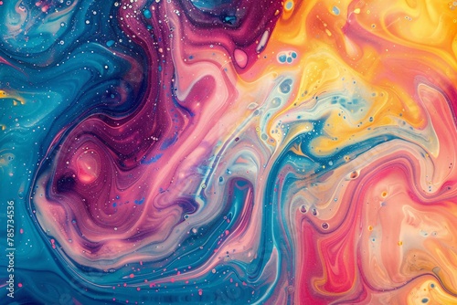 Abstract background with swirling patterns and vibrant colors reminiscent of a psychedelic trip