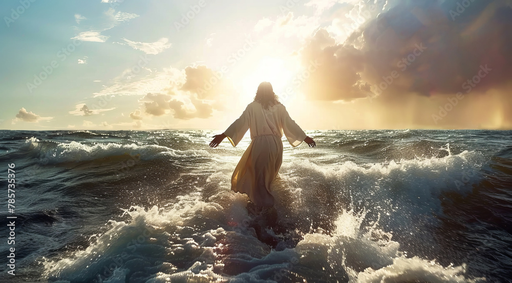 Miracle of Jesus Christ walking on water, Wholly bible stories and legends