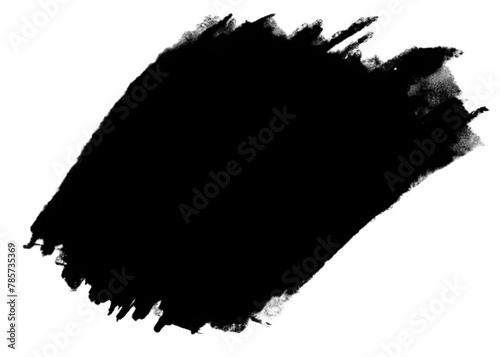Czarna plama grunge, izolowany plik.
