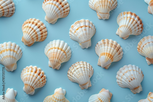 Seashells background pattern