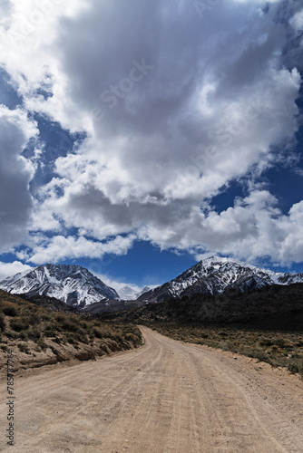 the Buttermilk Road Leads Towards The Buttermilks And The Sierra Nevada Mountains
