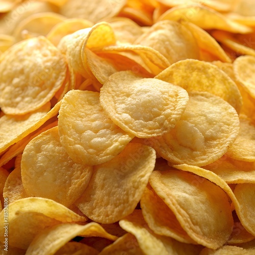 pile of potato chips background