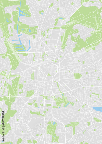City map Dortmund, color detailed plan, vector illustration