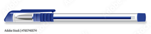 blue ink pen realistic style stationary office supply