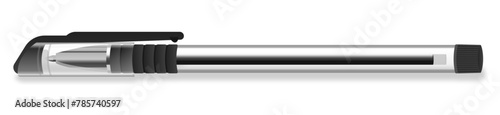 black ink pen realistic style stationary office supply