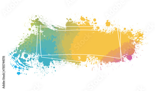 Colored blot object. hand drawing. Not AI, Vector illustration