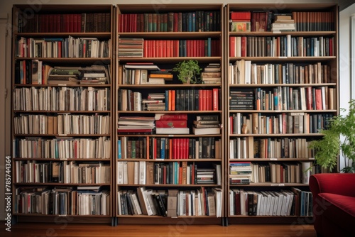 Books on a bookshelf at home © blvdone