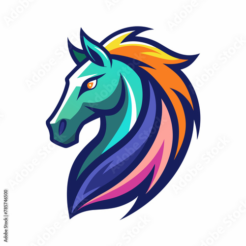 Wallpaper Mural horse, animal, vector, illustration, farm, stallion,  Torontodigital.ca