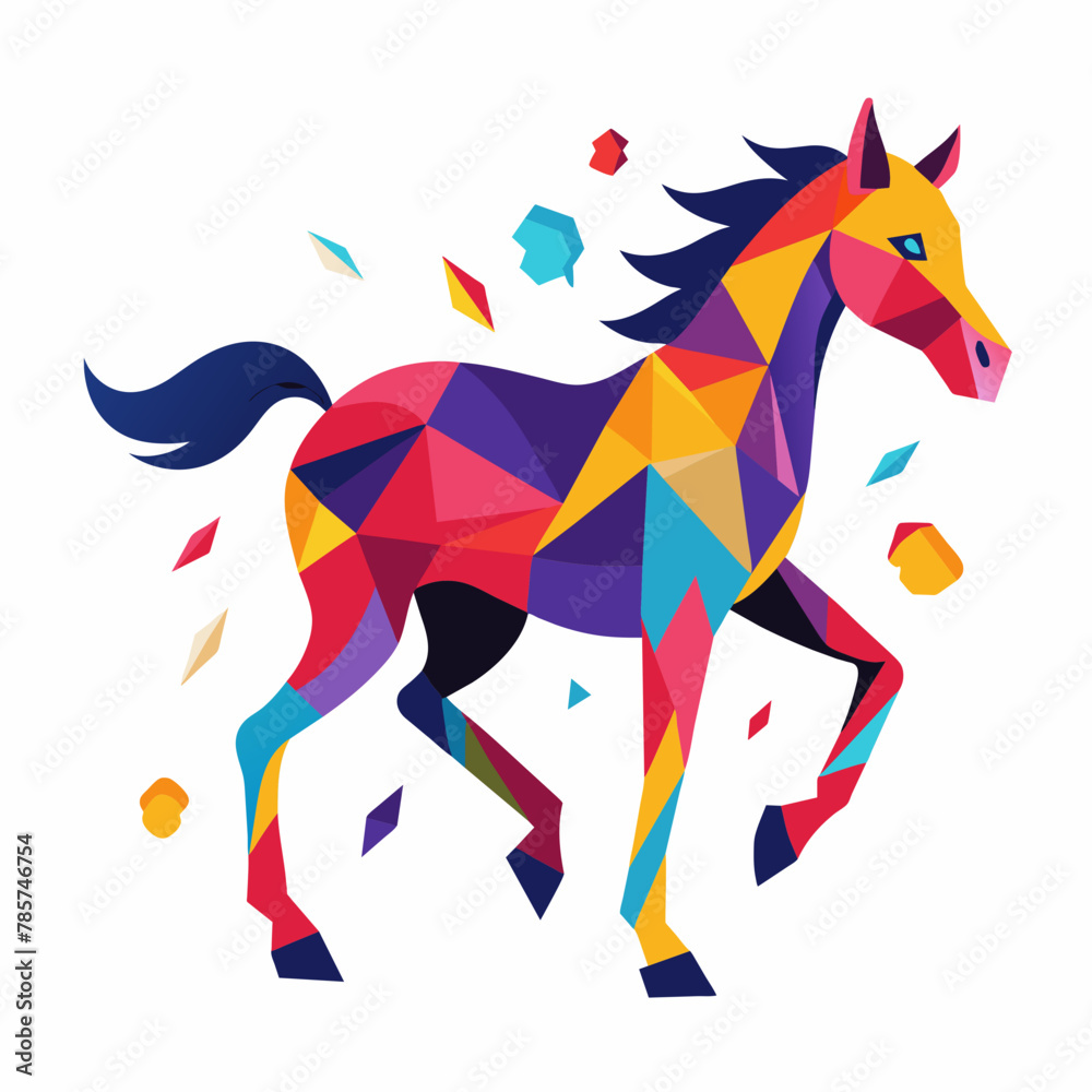 horse, animal, vector, illustration, farm, stallion, 