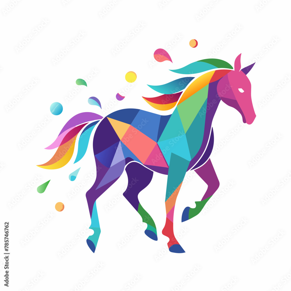 Obraz premium horse, animal, vector, illustration, farm, stallion, 
