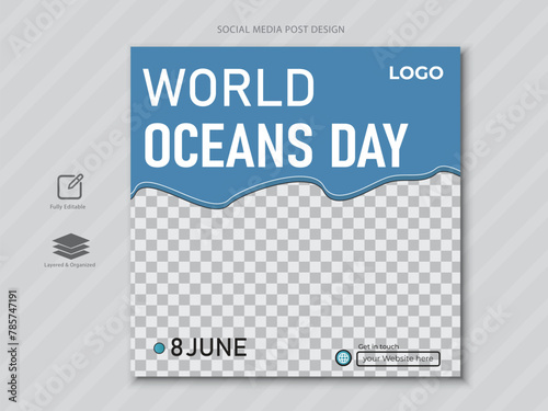 8th june - world ocean's day social media post 