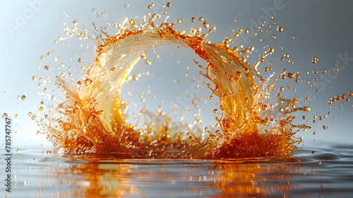 A liquid splash on a white background resembling, Liquid splash HD 8K wallpaper Stock Photographic Image 