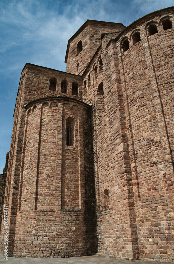 Obraz premium Photos of the exterior of the Castle of Cardona was built in 886 in Romanesque and Gothic style, located on a hill. Catalonia, Spain
