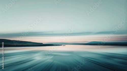 Abstract background with a speed motion effect, showcasing gradient speed lines on a landscape