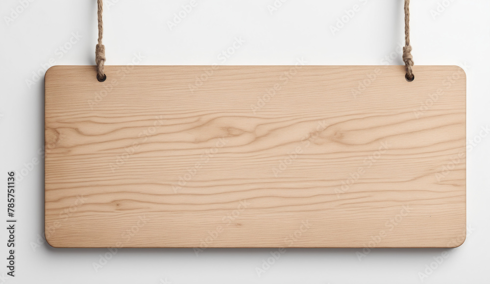 wooden sign board isolated on white background