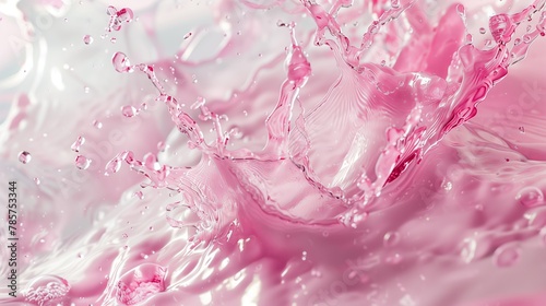 An abstract splash background, pink and white color theme. Generated by artificial intelligence.