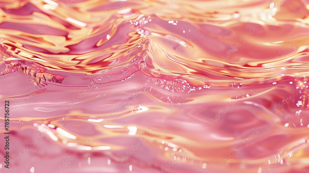 A shot of a pink liquid in a pink pool. Water, light, background. Generated by artificial intelligence. A shot of a pink liquid in a pink pool. Water, light, background. Generated by artificial intelligence.