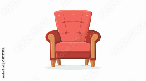 Armchair flat vector isolated on white background