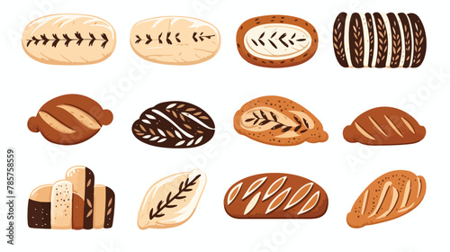 Artisan bread bakery homemade clipart vector illustration