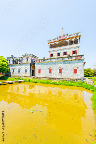 Diaolou Group in Zili Village, Kaiping Diaolou, Jiangmen, Guangdong, China photo