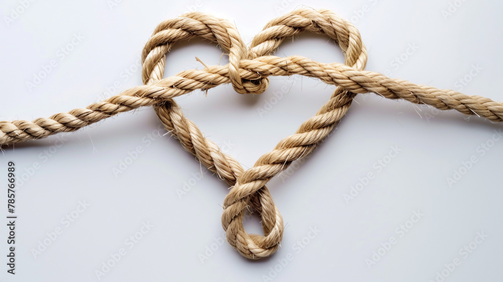 knot on a heart rope