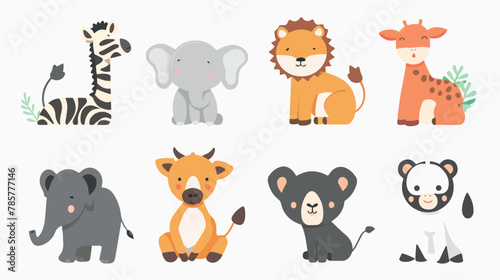 Animal design. Cartoon icon. Colorful illustration flat