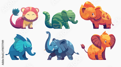 Animal design. Cartoon icon. Colorful illustration flat