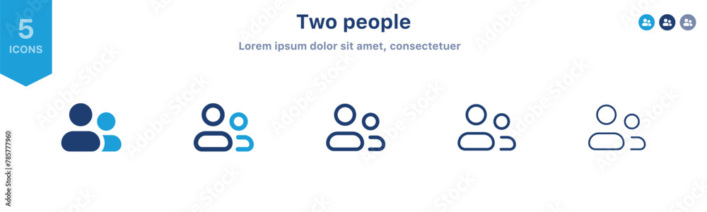Two users group icon set - team user icon. two person or 2 employee staff icon - Group of people, friends, users icon Two users group icon set - team user icon. two person or 2 employee staff icon - Group of people, friends, users icon
