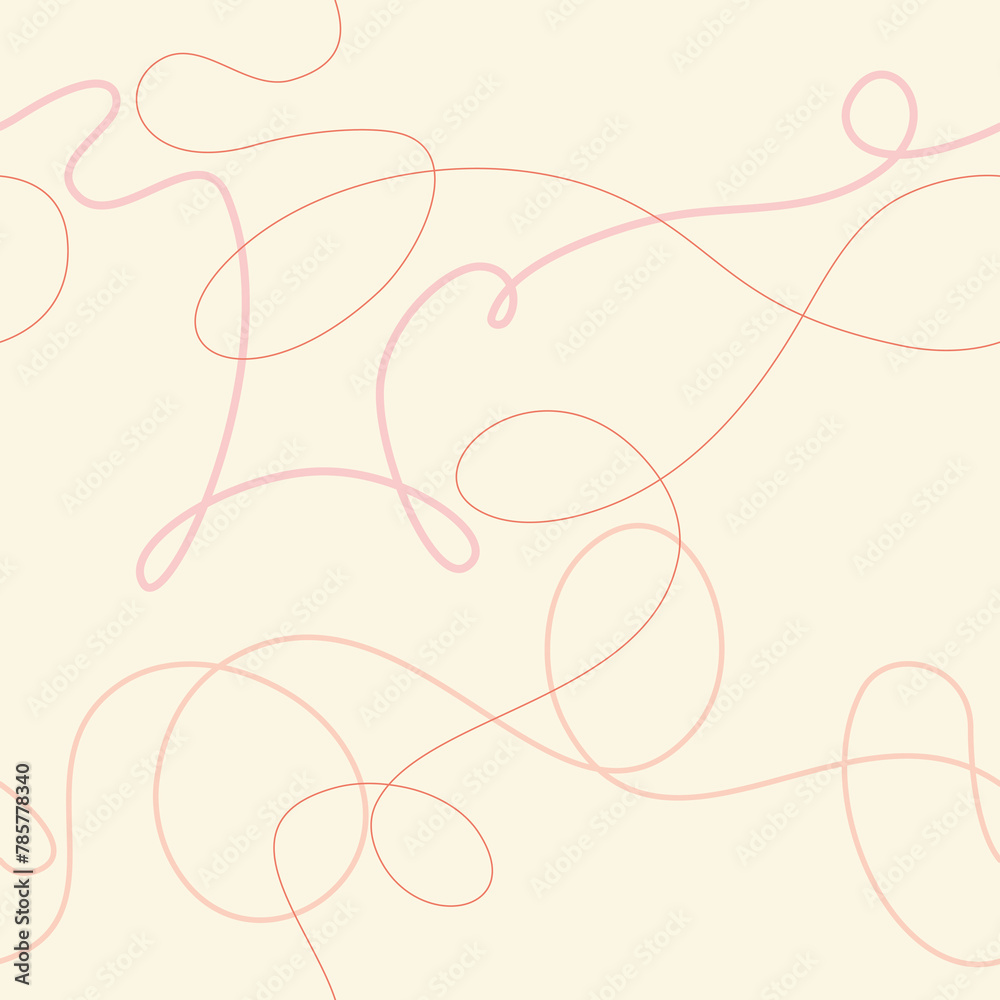 Seria abstrakcyjnych krętych linii. Poplątane nitki. Minimalistyczne wzornictwo, bezszwowe tło. Wektorowa ilustracja. Seria abstrakcyjnych krętych linii. Poplątane nitki. Minimalistyczne wzornictwo, bezszwowe tło. Wektorowa ilustracja.