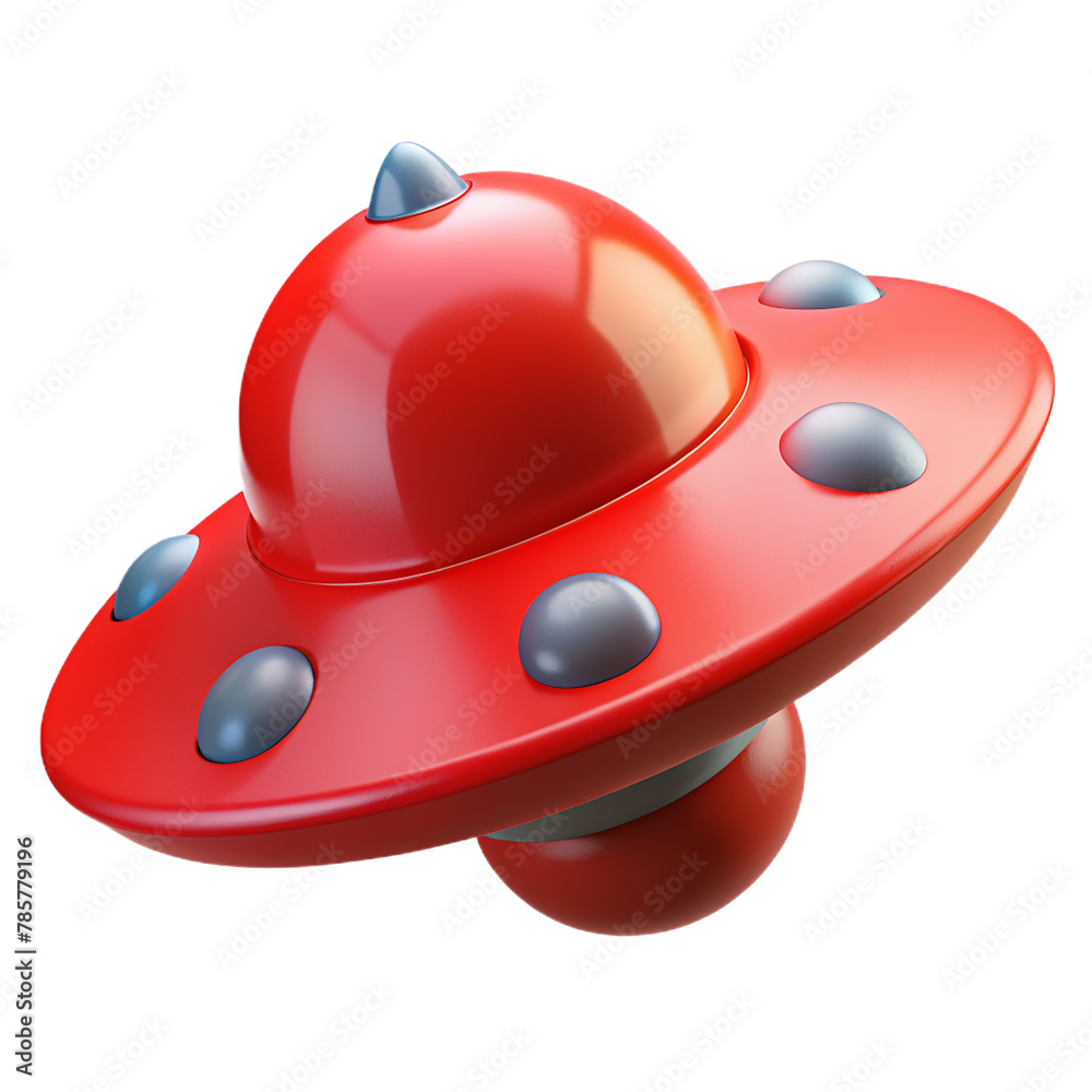 3d red UFO Unidentified Flying Object isolated on transparent background 3d red UFO Unidentified Flying Object isolated on transparent background