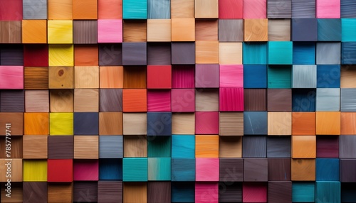 abstract colorful background of squares © gomgom