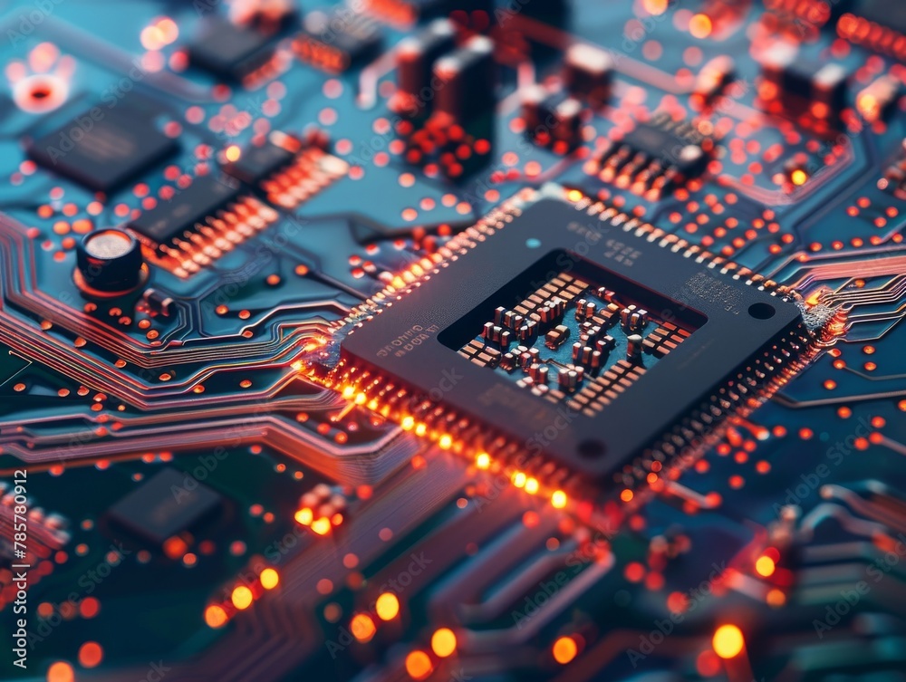 Quantum computer, computer interior Quantum computer, computer interior