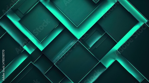 Abstract dark green background featuring geometric minimal style. 