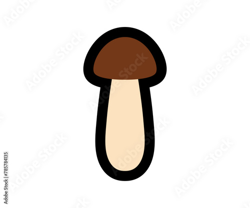 Mushroom icon. Boletus icon. Flat mushrom illustration.