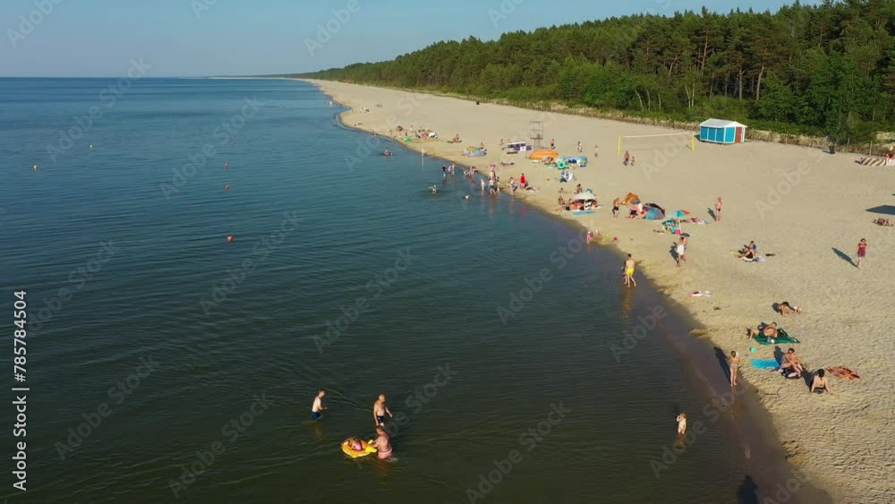 Beach Baltic Sea Katy Rybackie Plaza Morze Bacltyckie Aerial View Poland