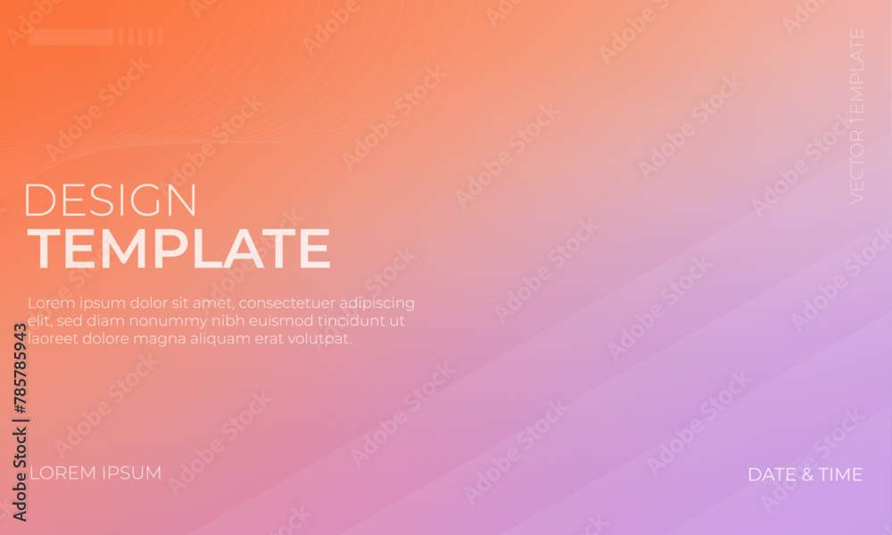Chic Vector Gradient Grainy Texture Background in Orange and Lavender