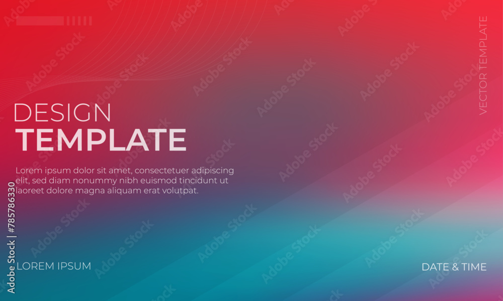 Smooth Vector Gradient Grainy Texture in Red and Teal