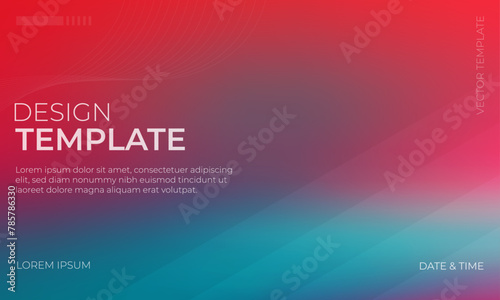 Smooth Vector Gradient Grainy Texture in Red and Teal
