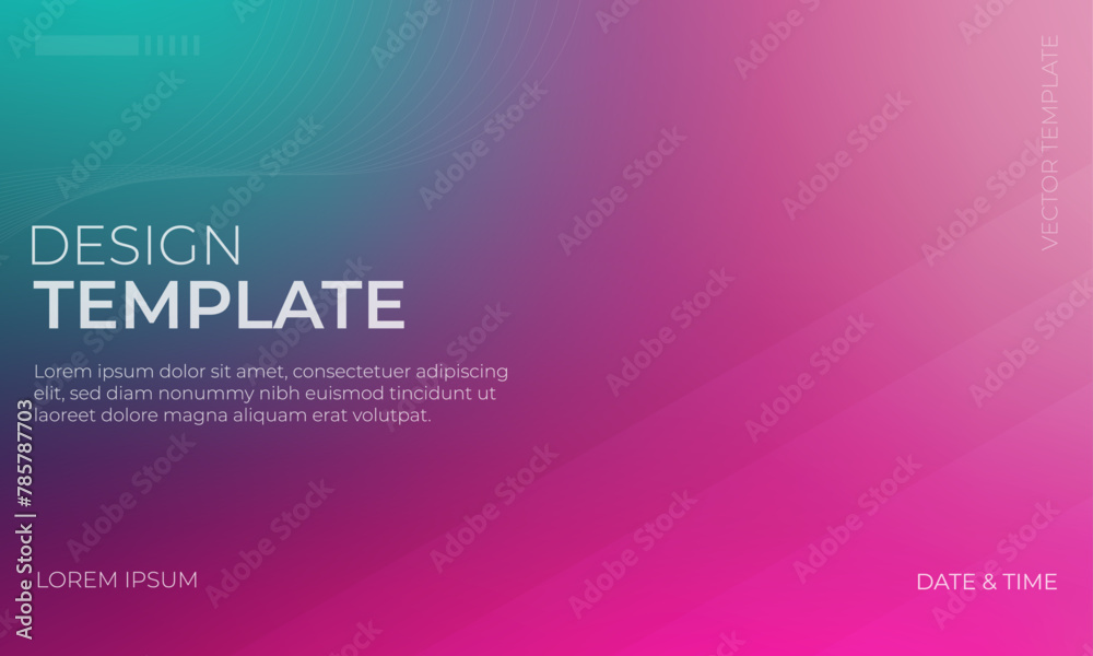 Lively Vector Gradient Grainy Textured Background in Teal and Magenta Shades