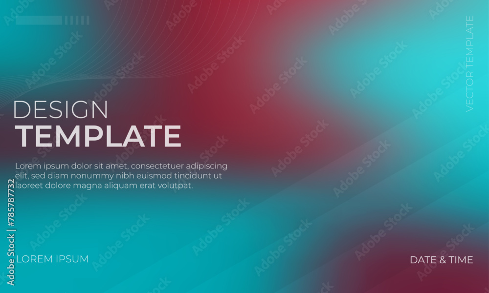 Stylish Vector Gradient Grainy Texture Background in Turquoise and Maroon Hues