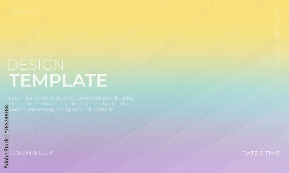 Colorful Vector Gradient Texture with Yellow Lavender and Turquoise Tones