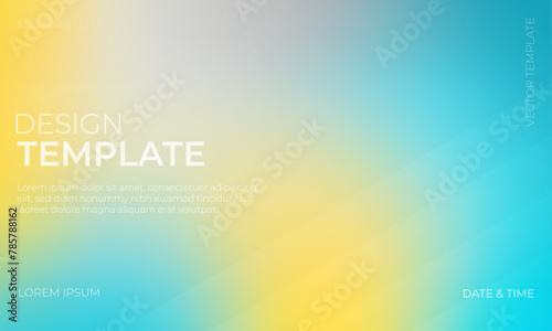 Vibrant Vector Gradient Grainy Texture blended with Yellow Gray and Turquoise