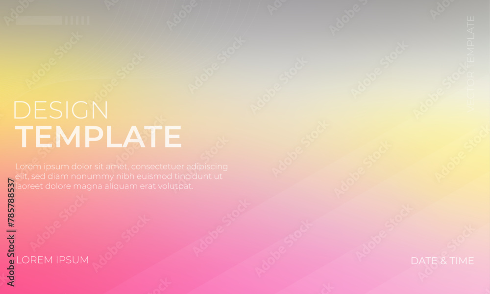 Yellow Pink and Gray Gradient Grainy Texture Vector Abstract Background