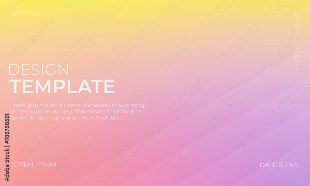 Yellow Pink and Lavender Vector Gradient Texture with Grainy Effects